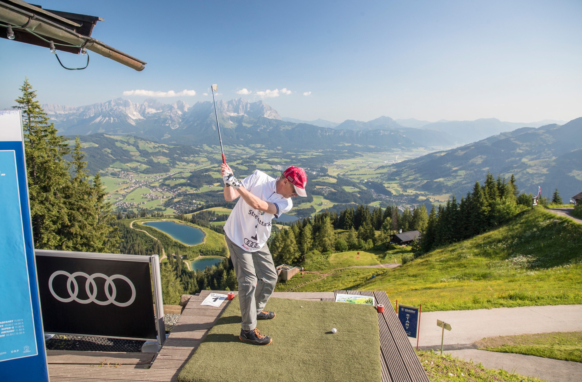 Golfing at the top of the mountain