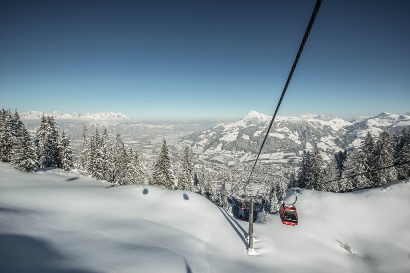 Take the gondola up the mountain and enjoy a wide selection of slopes