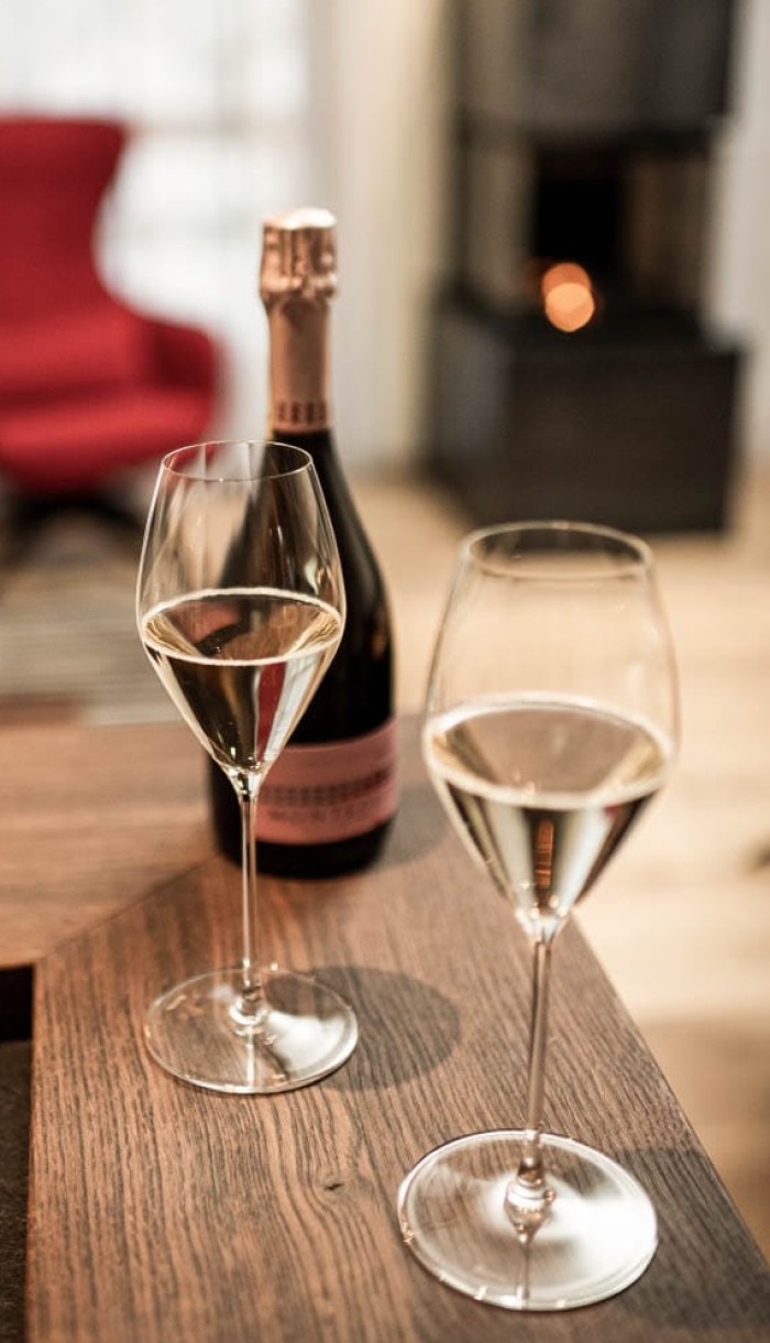 Two glasses of Italian Prosecco at your own bar