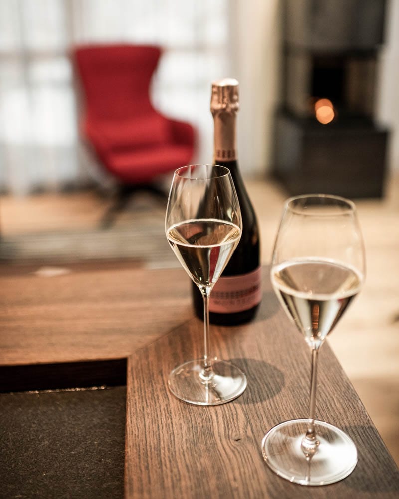 Two glasses of Italian Prosecco at your own bar