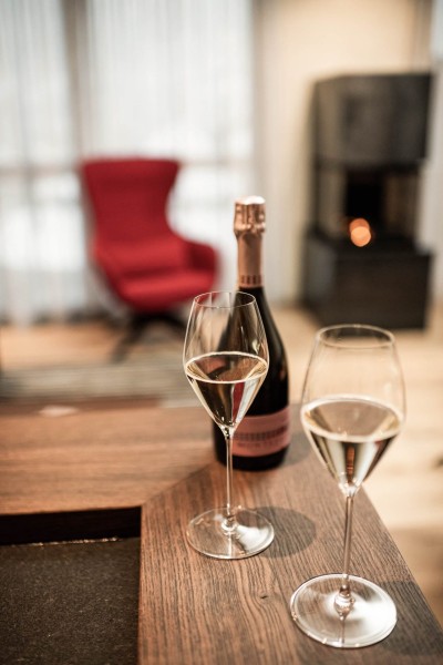 Enjoy champagne in your apartment