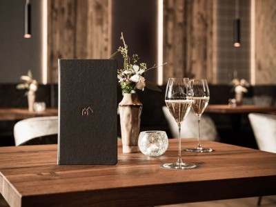 Enjoy dinner in the modern dining room