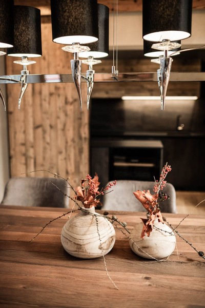 Modern dining area in the apartments