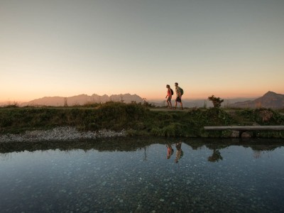 Hiking with beautiful mountain panoramas
