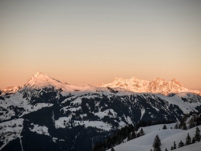Snow-covered Kitzbühel mountains