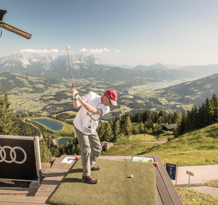 Golfing at the top of the mountains
