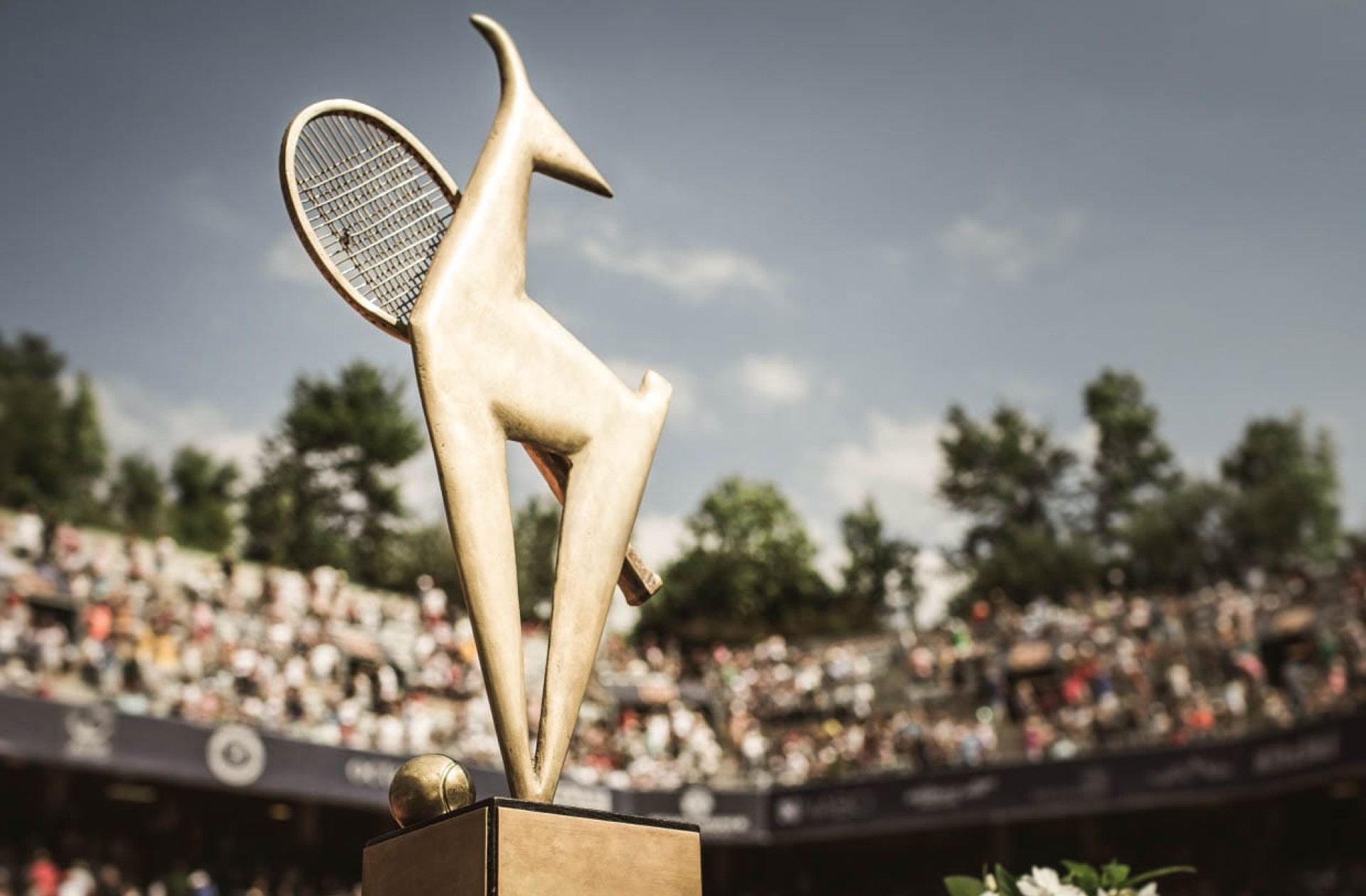 Tennis trophy from the tennis tournament