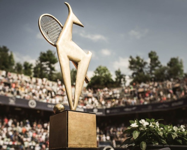 Tennis trophy from the tennis tournament