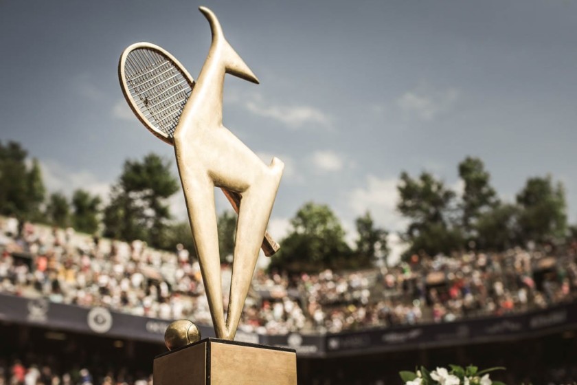 Tennis trophy from the tennis tournament