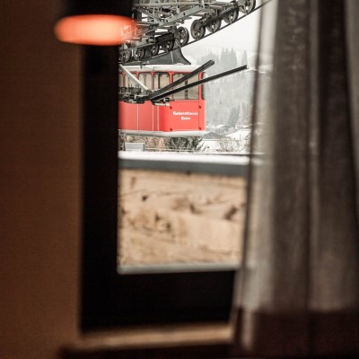 View of the gondola from the hotel window